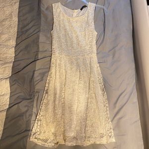 White lace floral dress